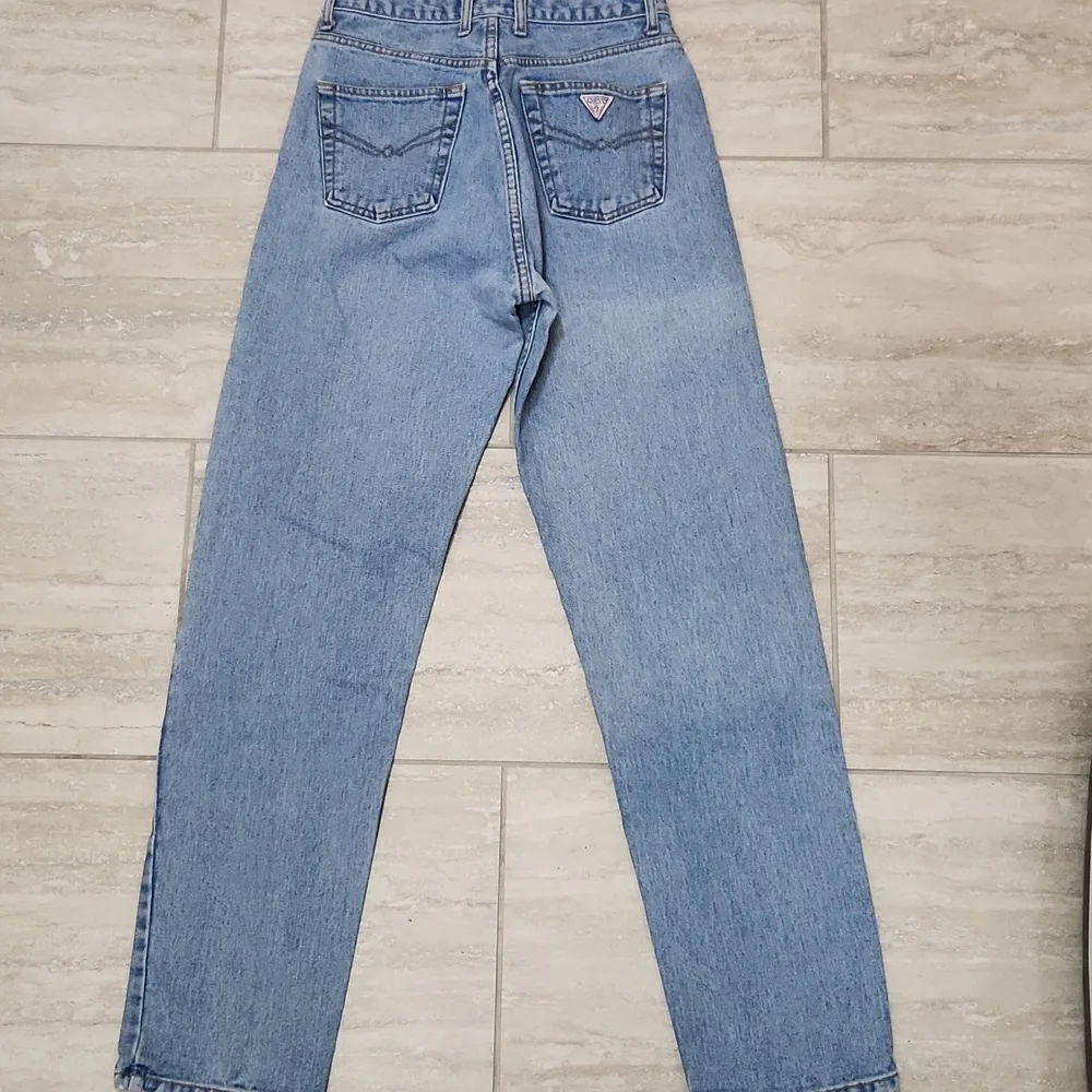Vintage Guess by Marciano USA Acid Wash Mom Jeans High Rise Tapered Leg 30 Long - Picture 6 of 14